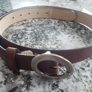 Leather Belt - Brown - Large